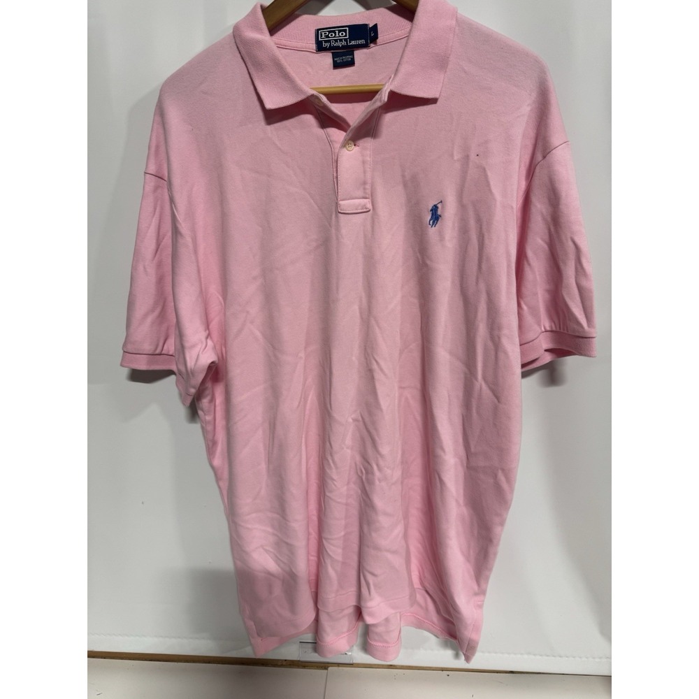 Polo Ralph Lauren Polo Shirt Mens Large  Classic Fit Blue Pony Casual Golf